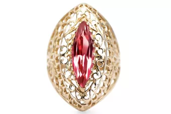 Ring Ruby 14K Yellow gold Vintage Jewlery vrc090y